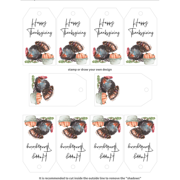 Printable Thanksgiving tags