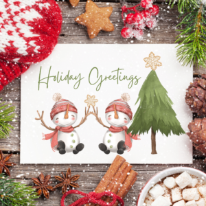 Printable Holiday Greetings Card