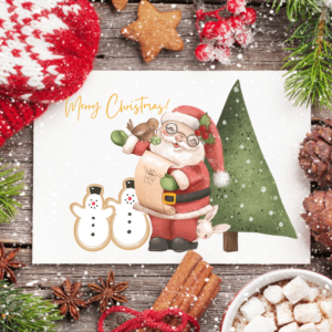 Printable Christmas card, decorate, embellish and print out every year.