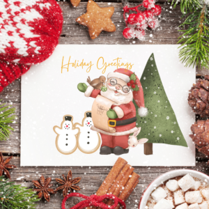 Printable Christmas card, decorate, embellish and print out every year.