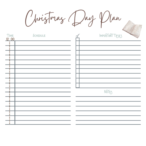 Printable Christmas planner for planning all those activities during the holiday season.