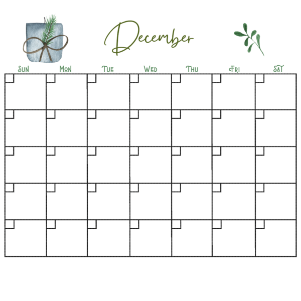 Printable Christmas planner for planning all those activities during the holiday season.