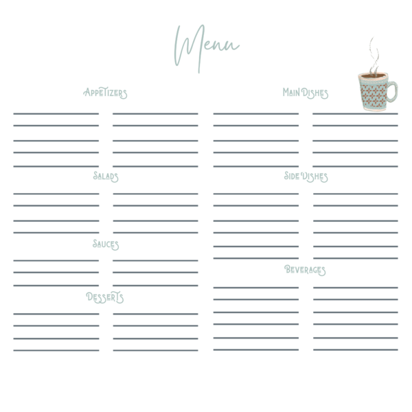 Printable Christmas planner for planning all those activities during the holiday season.