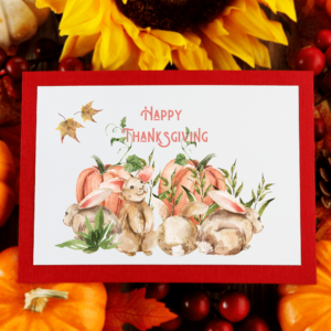 Thanksgiving printable cards in the comfort of your home. Save gas, time and money by printing your own cards at your convenience!