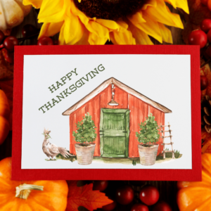 Thanksgiving printable cards in the comfort of your home. Save gas, time and money by printing your own cards at your convenience!