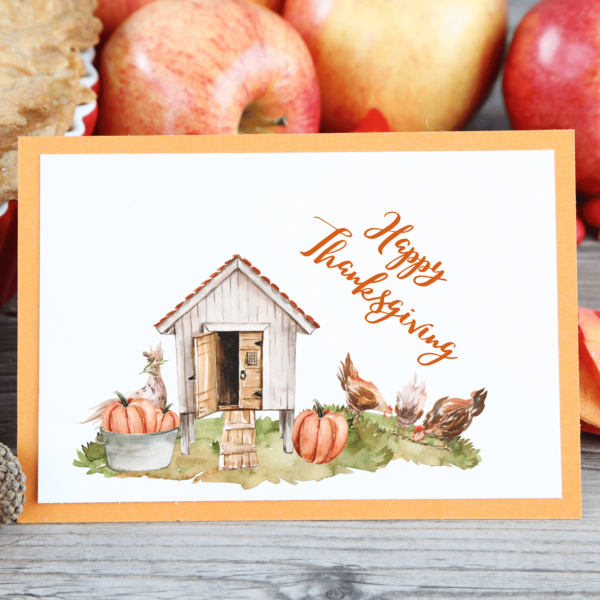 Thanksgiving printable cards in the comfort of your home. Save gas, time and money by printing your own cards at your convenience!