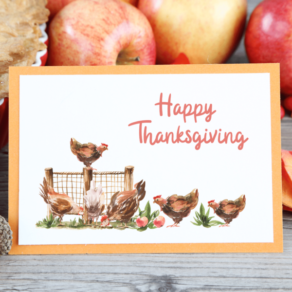 Thanksgiving printable cards in the comfort of your home. Save gas, time and money by printing your own cards at your convenience!