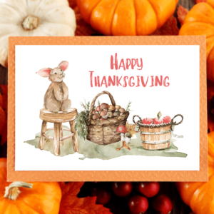 Thanksgiving printable cards in the comfort of your home. Save gas, time and money by printing your own cards at your convenience!