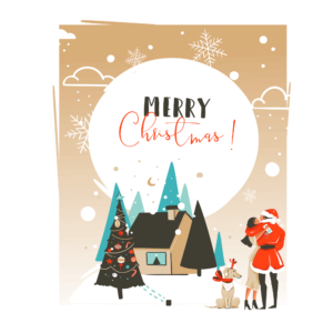Printable Retro Christmas card, decorate, embellish and print out every year.