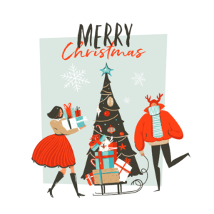 Printable Retro Christmas card, decorate, embellish and print out every year.