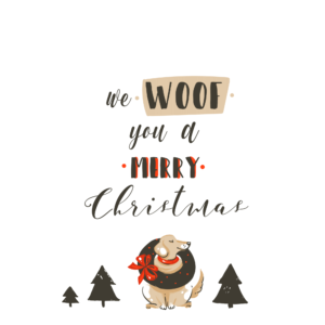 Printable Retro Dog Christmas card, decorate, embellish and print out every year.