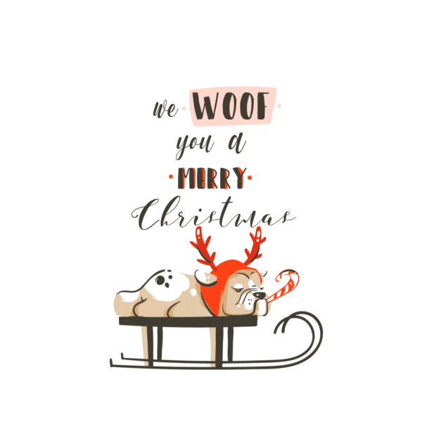 Printable Retro Dog Christmas card, decorate, embellish and print out every year.