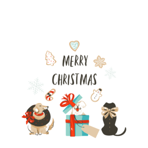 Printable Retro Dog Christmas card, decorate, embellish and print out every year.