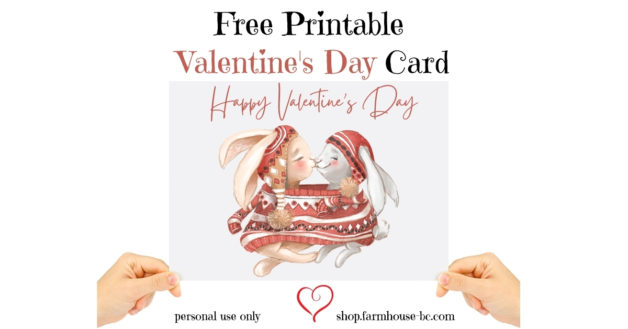 printable downloadable valentines day card